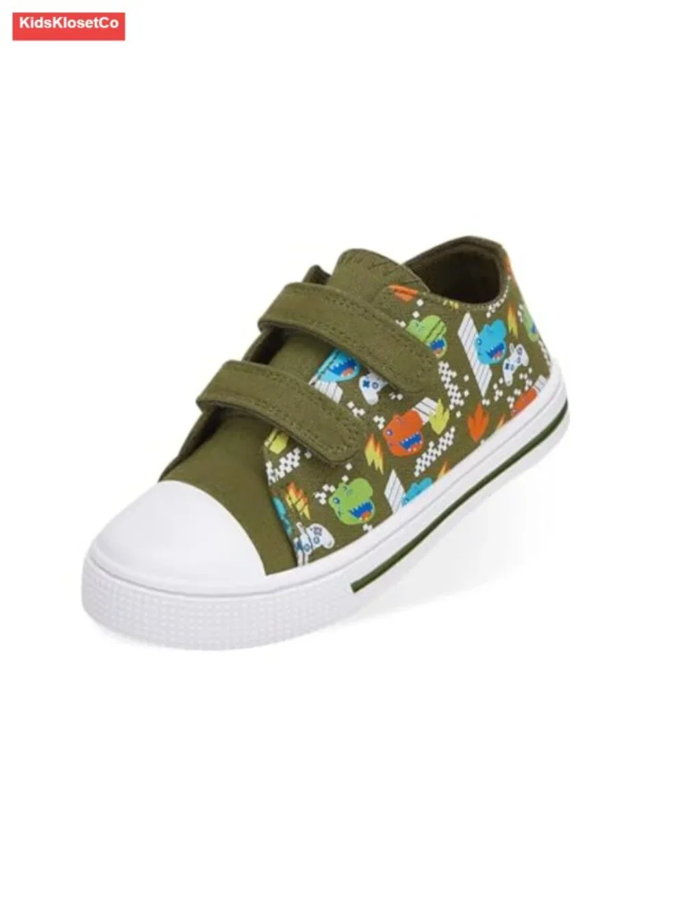 Toddler Kids Canvas Sneakers, Classic Low Top Hook & Loop Walking Shoes
